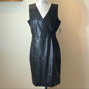 I-N-C  Black Nonleather Front Dress  Sz 12